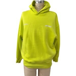 Zara Rhuigi Hoodie Mens XL Extra Large Neon Pullover Sweatshirt Pockets Soft